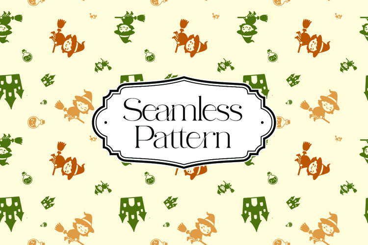 Cute Halloween Seamless Pattern, Digital Paper