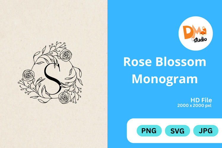 Rose Blossom Monogram