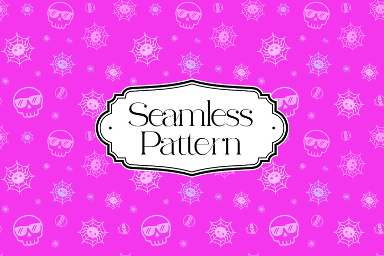 Cute Halloween Seamless Pattern, Digital Paper