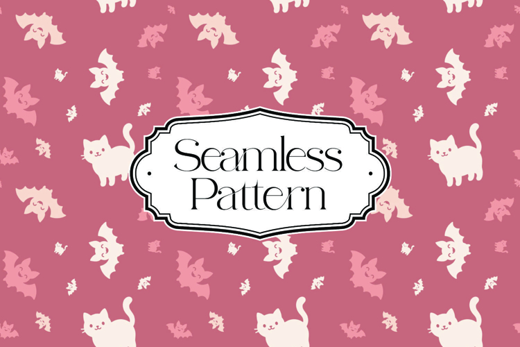 Halloween Seamless Pattern, Digital Paper example image 1