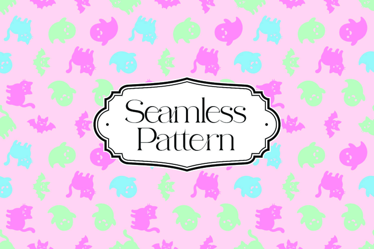 Cute Halloween Seamless Pattern, Digital Paper