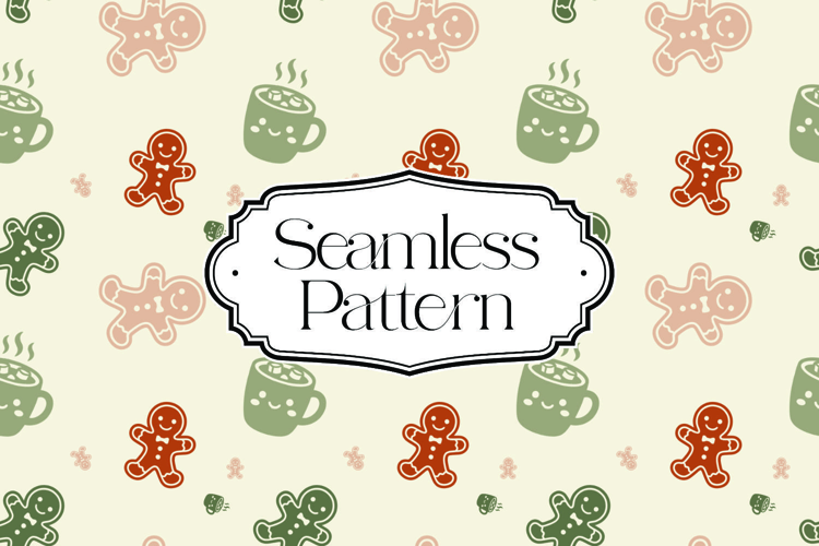 Christmas Seamless Pattern, Digital Paper