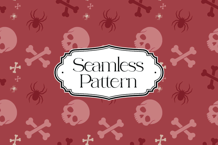 Halloween Seamless Pattern, Digital Paper example image 1
