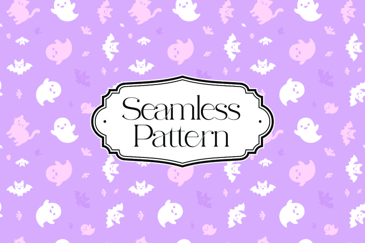Cute Halloween Seamless Pattern, Digital Paper