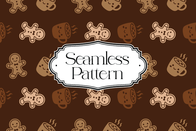 Christmas Seamless Pattern, Digital Paper example image 1