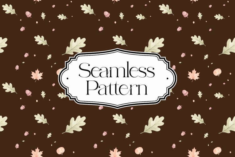 Fall Autumn Seamless Pattern, Digital Paper