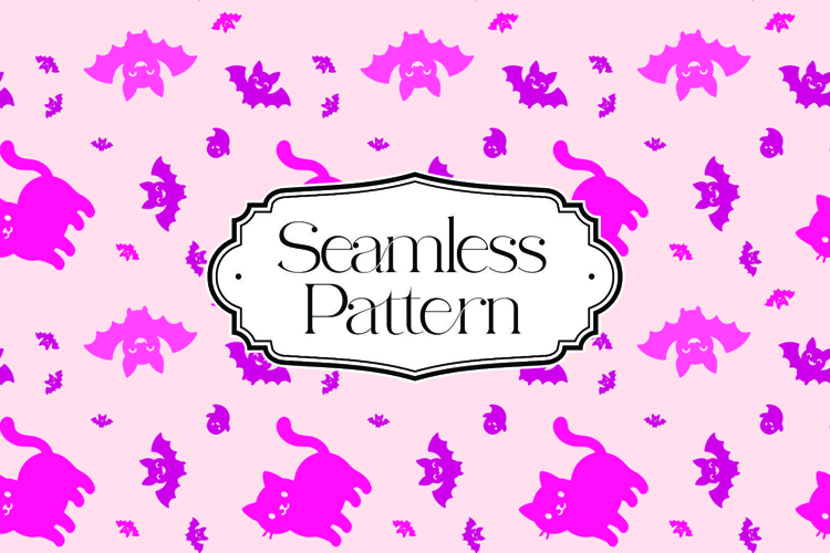 Cute Halloween Seamless Pattern, Digital Paper