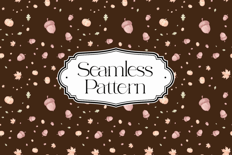 Fall Autumn Seamless Pattern, Digital Paper