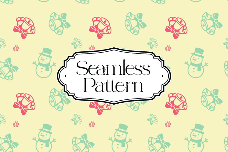 Christmas Seamless Pattern, Digital Paper example image 1
