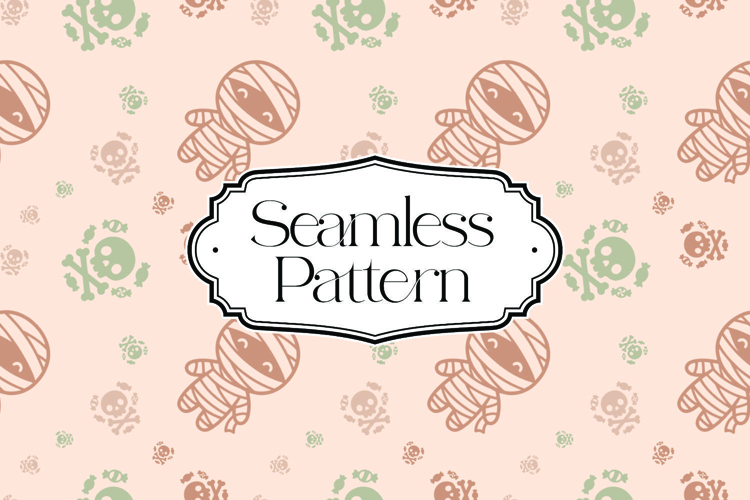 Cute Halloween Seamless Pattern, Digital Paper
