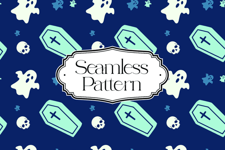 Halloween Seamless Pattern, Digital Paper example image 1