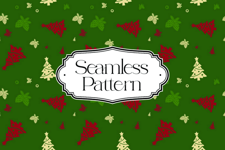 Christmas Seamless Pattern, Digital Paper