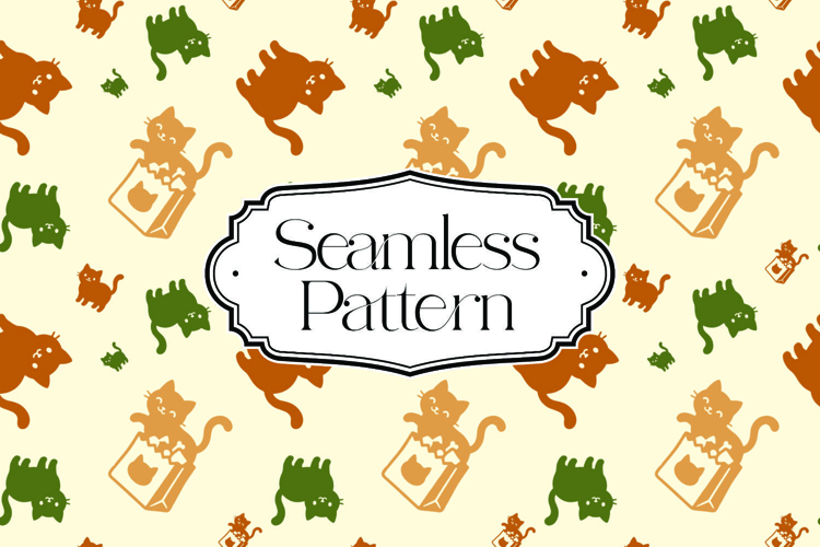 Cute Halloween Seamless Pattern, Digital Paper
