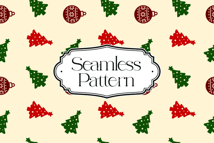 Christmas Seamless Pattern, Digital Paper