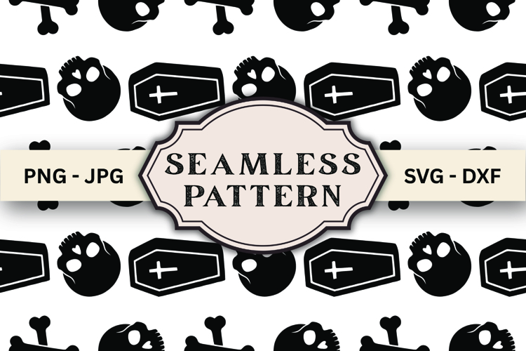 Halloween Seamless Pattern svg design example image 1