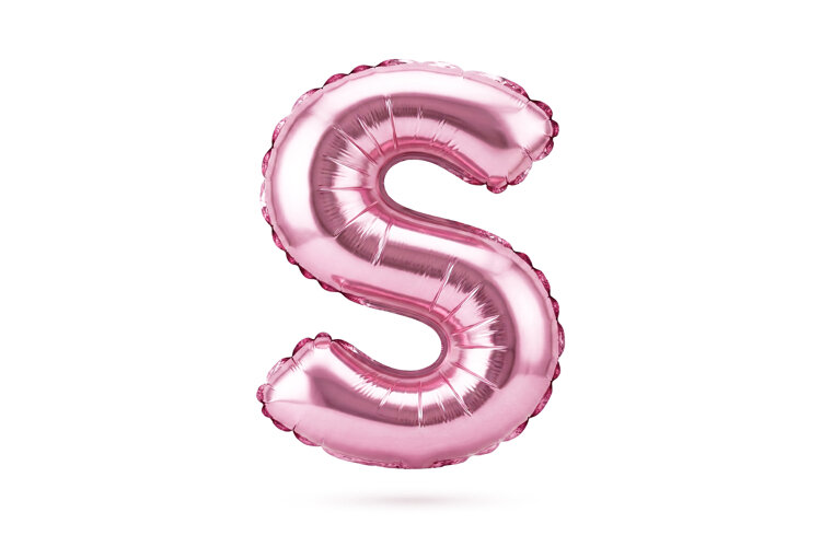 Pink Metallic Letter S Foil Balloon Party Decoration example image 1