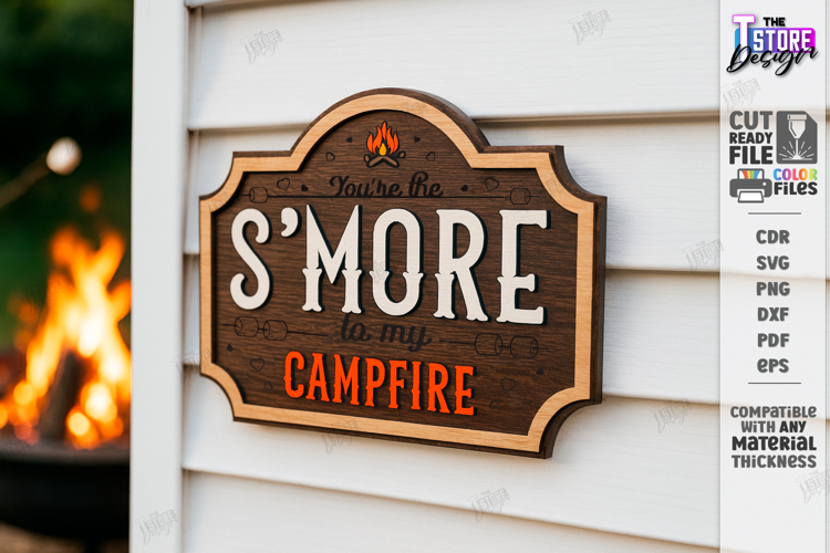 S’mores Station Sign Laser Cut | Outdoor Décor | Rustic SVG