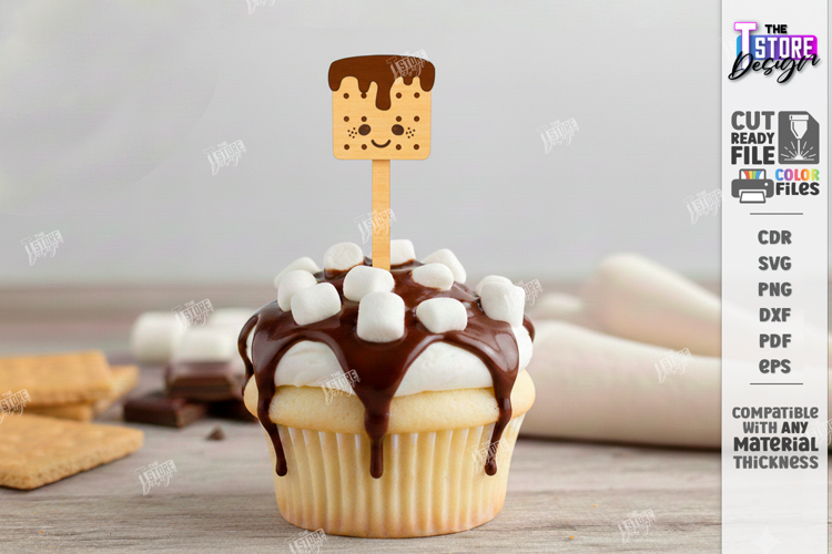 Smores Topper Laser Cut | Marshmallow Party | Camping Theme