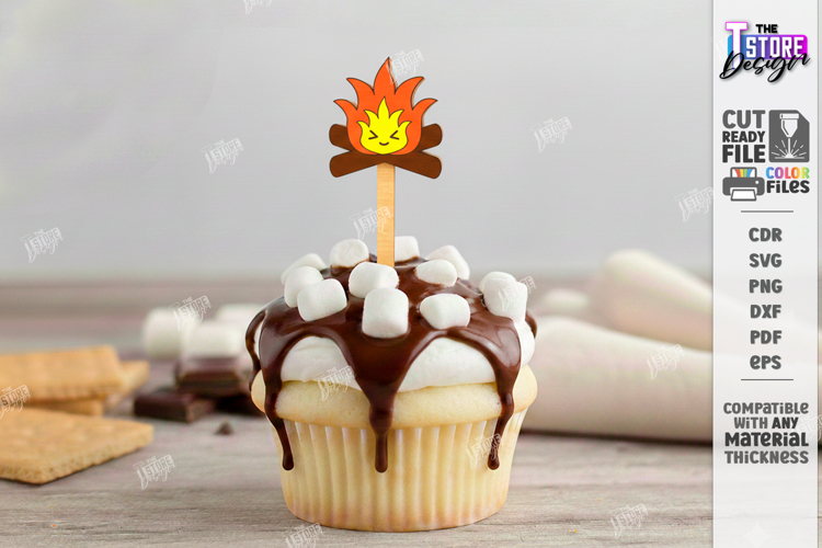 Smores Topper Laser Cut | Marshmallow Party | Camping Theme
