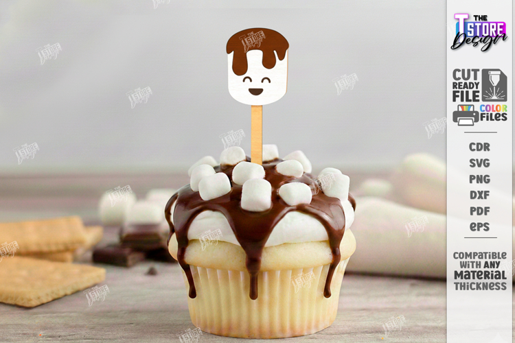 Smores Topper Laser Cut | Marshmallow Party | Camping Theme