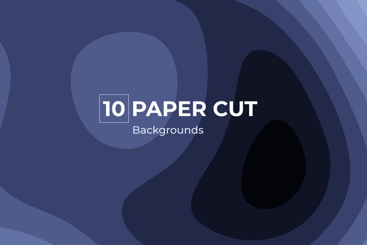Paper Cut Vector Backgrounds with Depth - 10 Variations