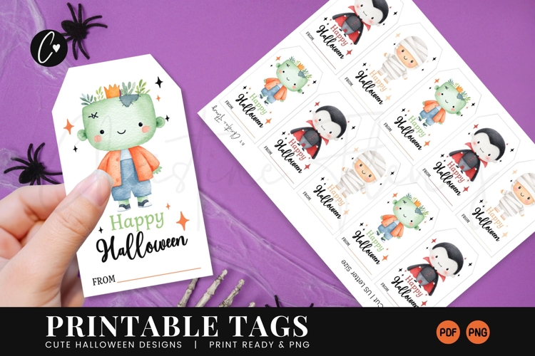 Printable Cute Happy Halloween Gift Tags