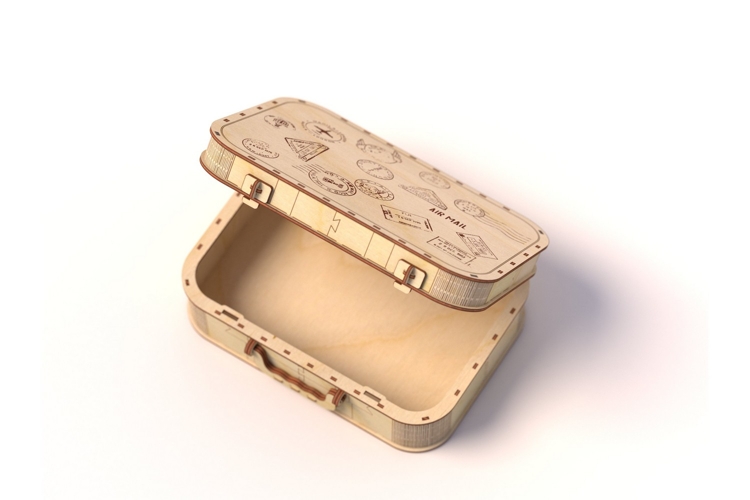 Vintage Suitcase Laser Cut File