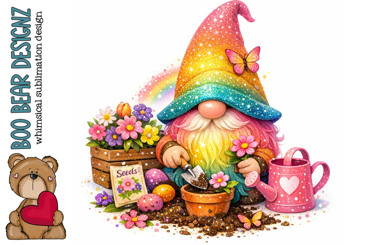 Spring Flower Planting Gnome