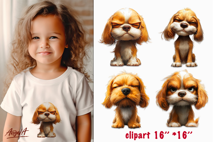 Sad dog clipart, unhappy dogs Cocker spaniel clipart PNG