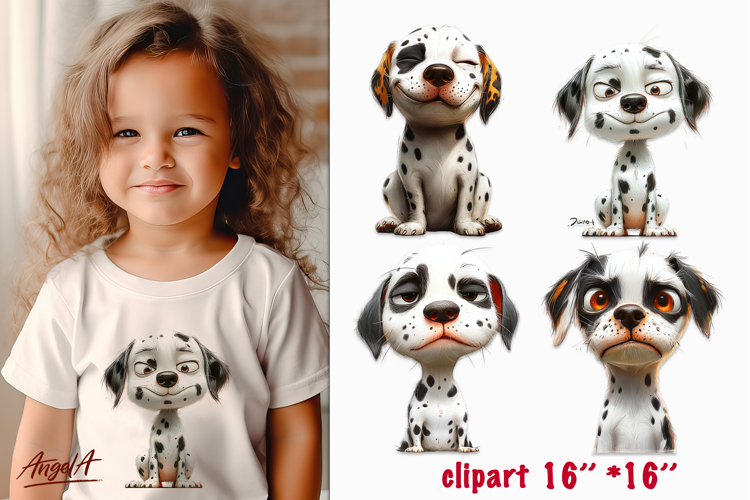 Sad dog clipart, unhappy dogs dalmatian clipart PNG