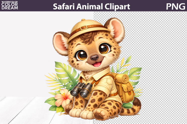 Safari Hyena Clipart | Kids Sublimation