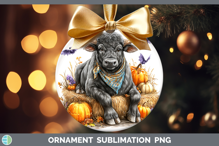 Safari Bandana Halloween Buffalo Ornament Sublimation Bauble