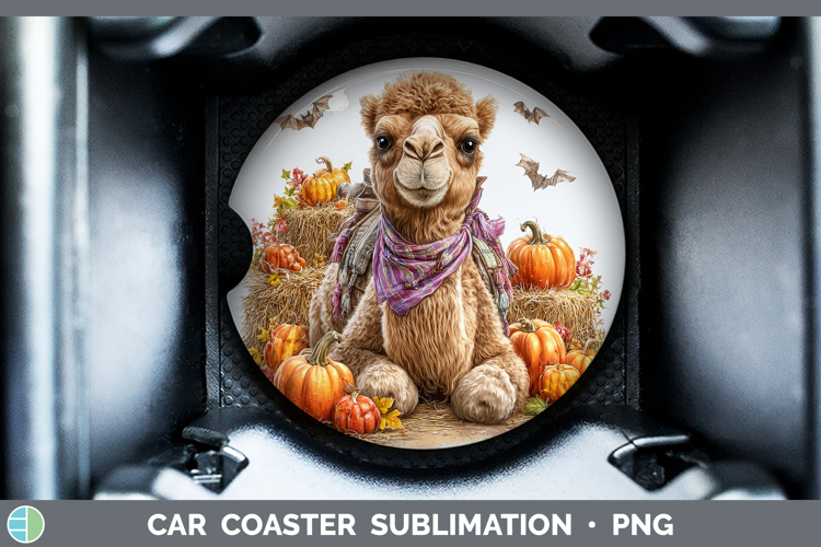 Safari Bandana Halloween Camel Car Coaster Sublimation Desi
