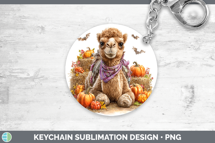 Safari Bandana Halloween Camel Keychain Sublimation Keyring