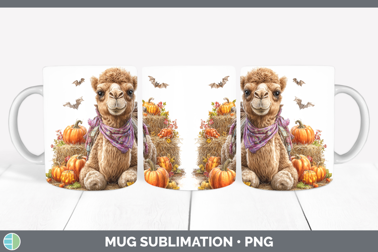 Safari Bandana Halloween Camel Mug Wrap Sublimation Coffee C