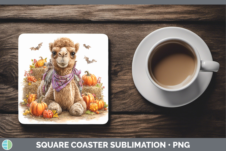 Safari Bandana Halloween Camel Square Coaster Sublimation Co