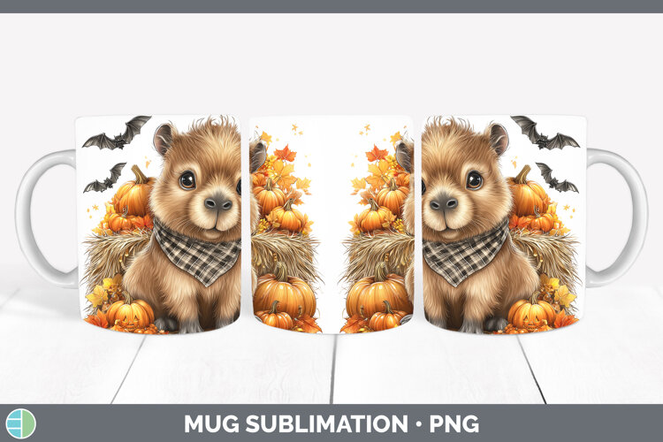 GorgeousSafari Bandana Halloween Mug Wrap design.