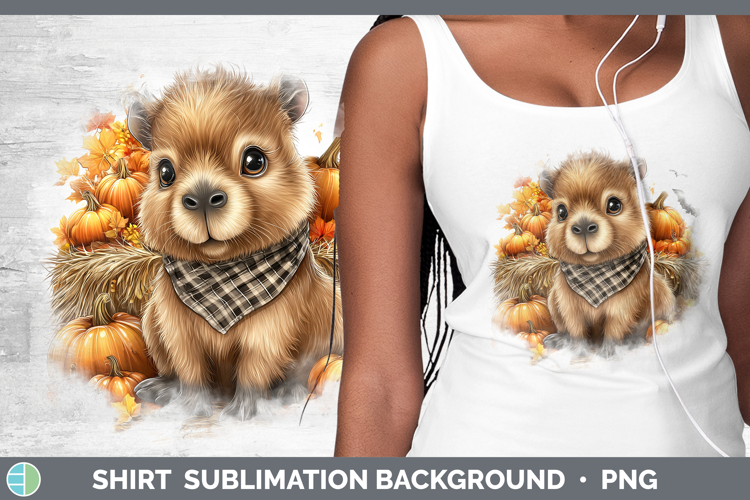 Safari Bandana Halloween Capybara Shirt Sublimation Backgrou