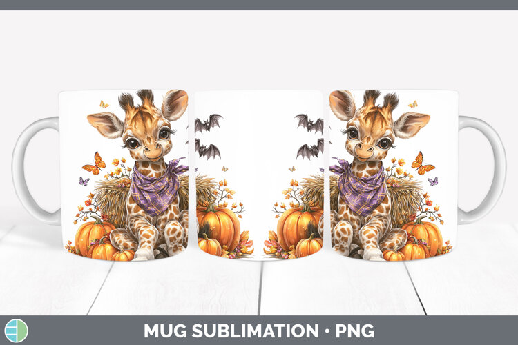 GorgeousSafari Bandana Halloween Mug Wrap design.