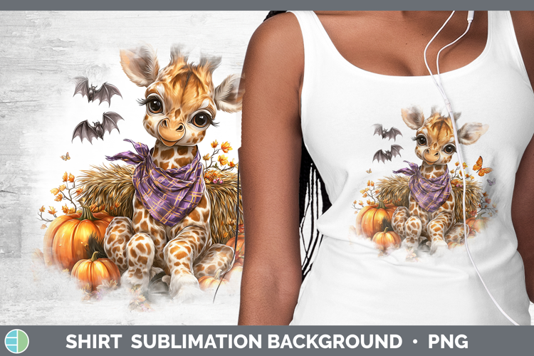 Safari Bandana Halloween Giraffe Shirt Sublimation Backgroun