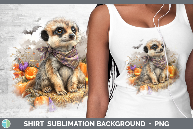 Safari Bandana Halloween Meerkat Shirt Sublimation Backgroun