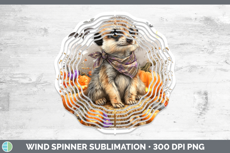 Safari Bandana Halloween Meerkat Wind Spinner Sublimation Sp