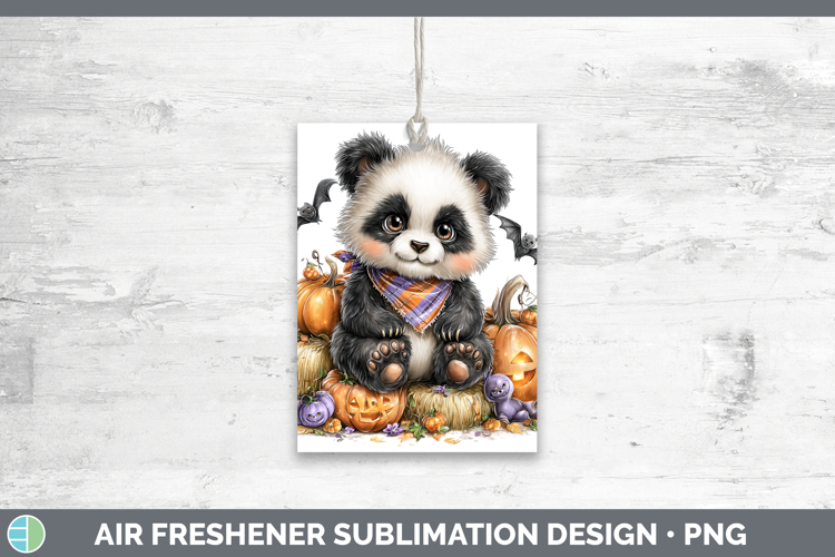 Safari Bandana Halloween Panda Bear Air Freshener Sublimatio
