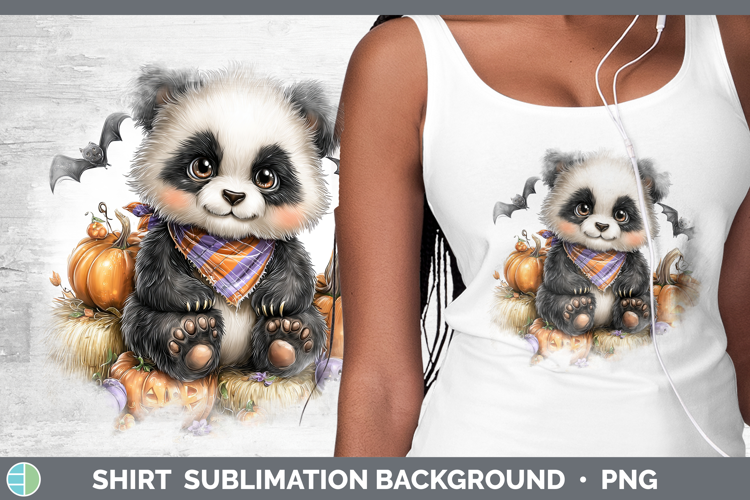 Safari Bandana Halloween Panda Bear Shirt Sublimation Backgr