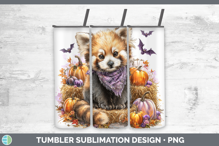 Safari Bandana Halloween Red Panda Tumbler Sublimation 20 oz
