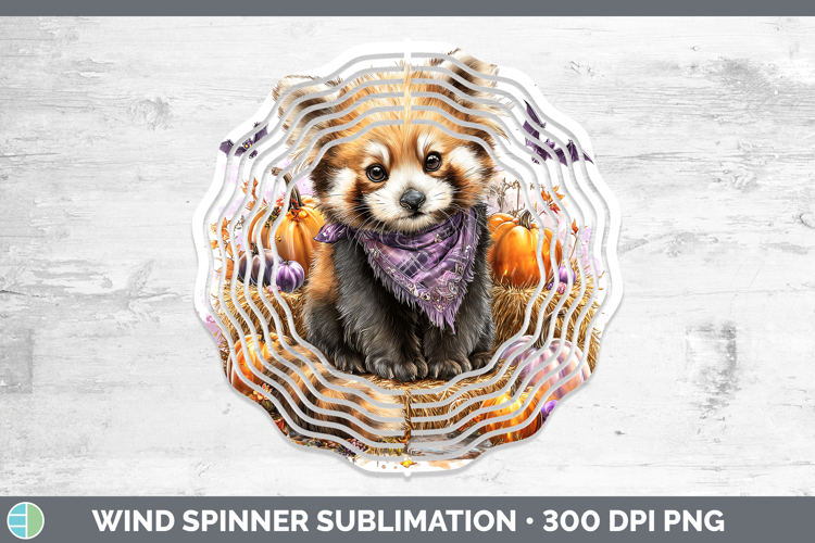 Safari Bandana Halloween Red Panda Wind Spinner Sublimation