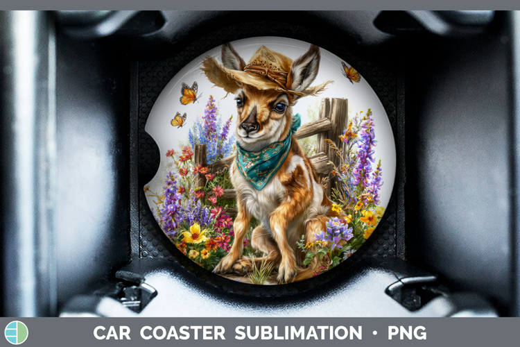 Antelope Car Coaster Safari Bandana Summer Sublimation Desi