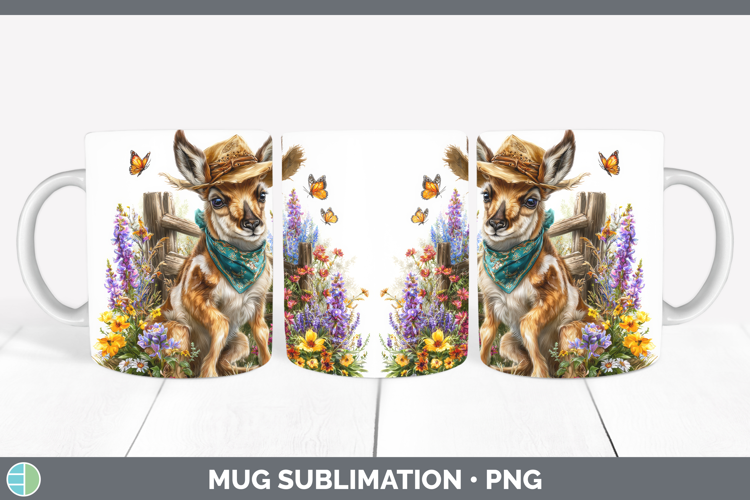 Antelope Mug Wrap Safari Bandana Summer Sublimation Coffee C