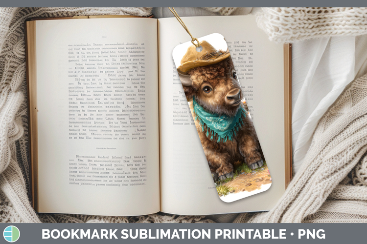Buffalo Bookmark Safari Bandana Summer Sublimation Printable