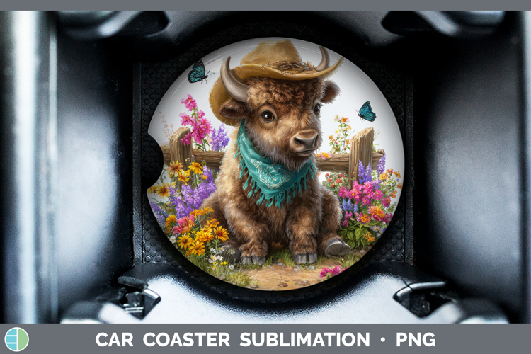 GorgeousSafari Bandana Summer Car Coaster design.